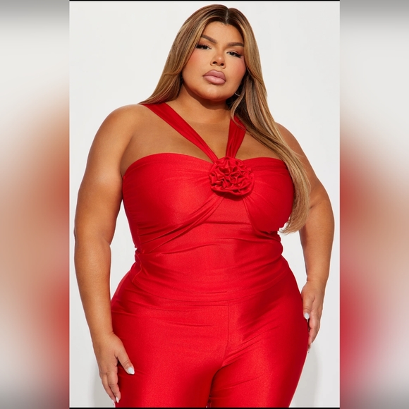 Fashion Nova "My Final Rose πΉ Pant Set" (Red) - Picture 2 of 6